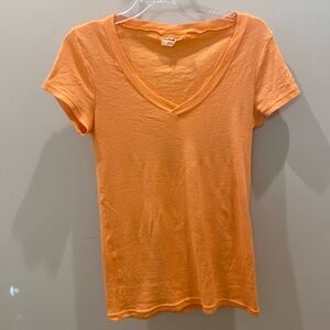 Michael Stars deep V neck shimmer knit tee. One size fits all.